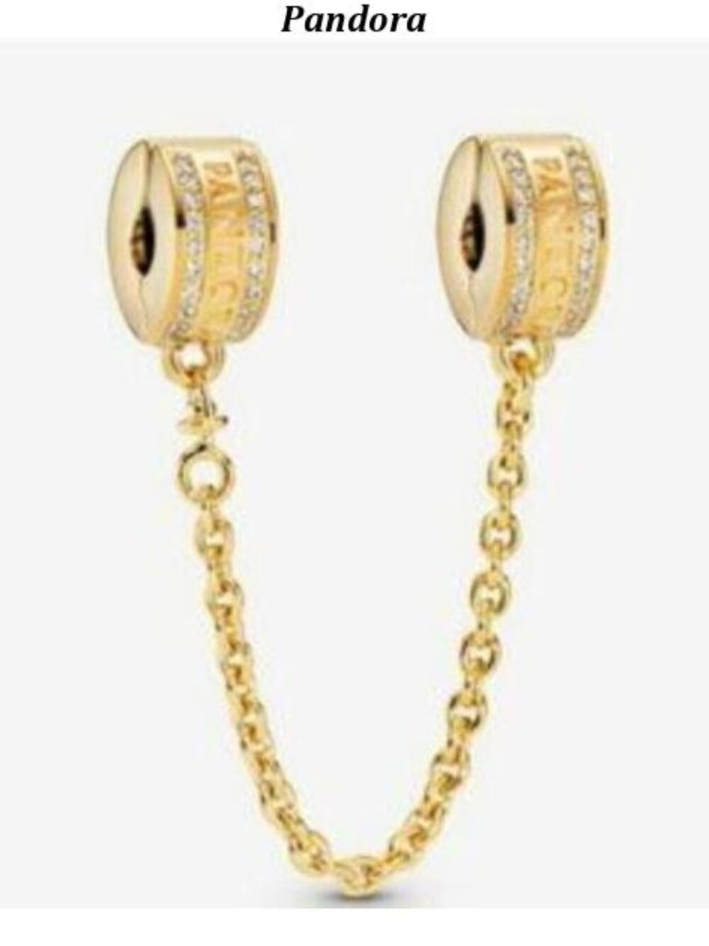 NEW Pandora Safety Chain Clip Bracelet Charm